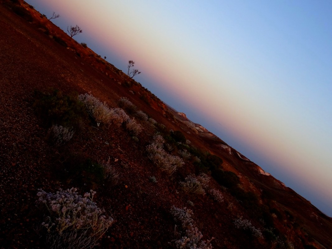 sunset at the breakaways